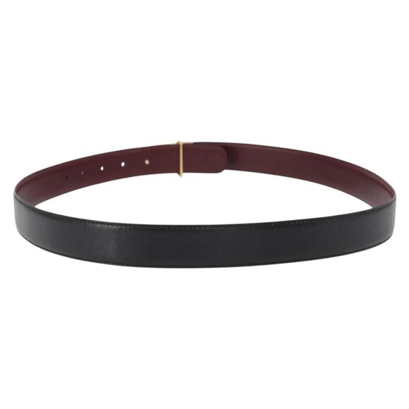 Authentic CHANEL Leather Black Gold CC Belt bst357-121825 - Picture 2 of 11